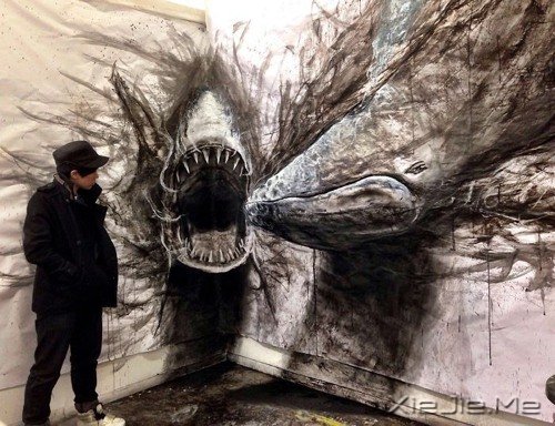 墙壁3D绘画图片