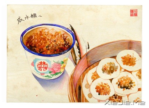 小清新美食手绘插画